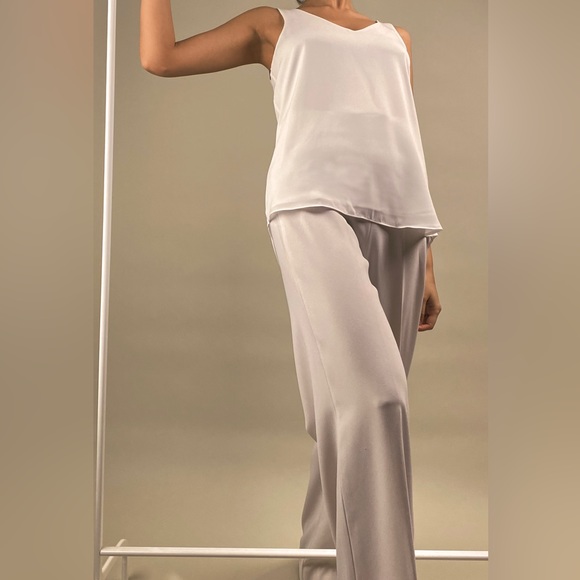 ZARA | White Camisole V-Neck Flowy Top | US Small - Picture 7 of 15